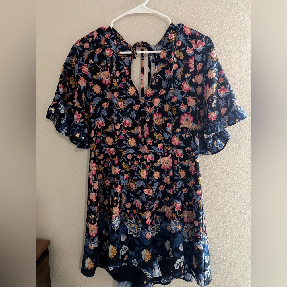 Floral Navy Jumpsuit